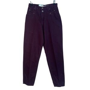 VTG 80s-90s Zena Jeans Purple High Waist Wide Leg Mom Denim Sz 10 NEW Deadstock